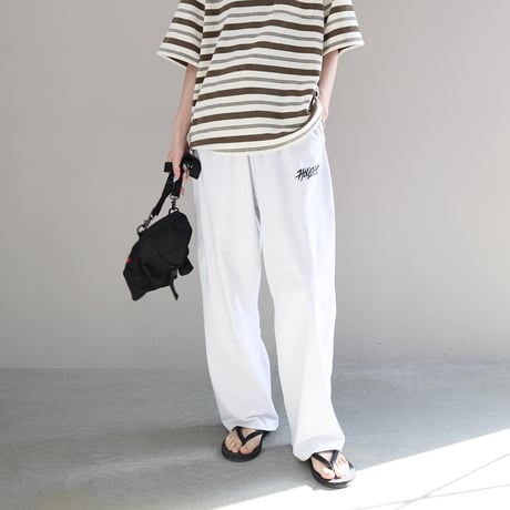 SUPER FINE DRY DAMAGE WIDE PANTS (GRY)