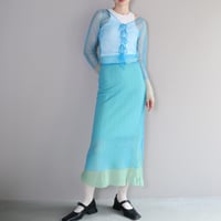 haze rib skirt  (BLUE)