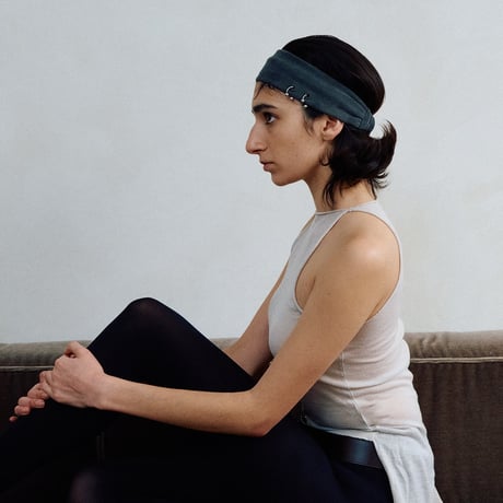 Pierced Sweatshirt Headband (GRY)