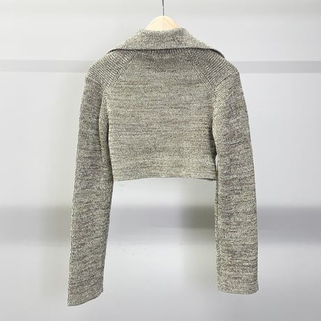 Linen Cotton Rib Short Cardigan (Multi)