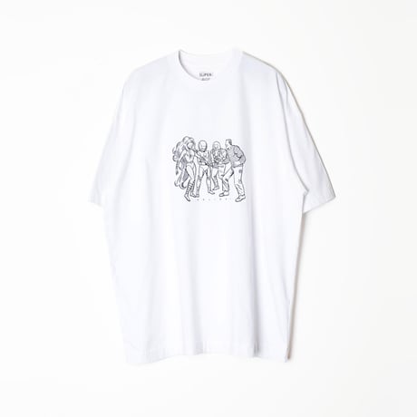 SUPER FINE S/S T-SHIRT - HEROES (WHT)