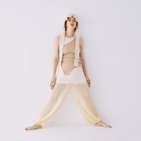 Wide mesh pants - Ivory