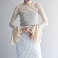 cotton flare cuff tops (CREAM)