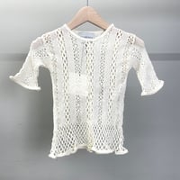 STRETCH LACE S/S TEE (Ivory)