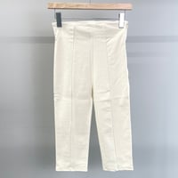Elastic Rib Half Leggings (Cream)