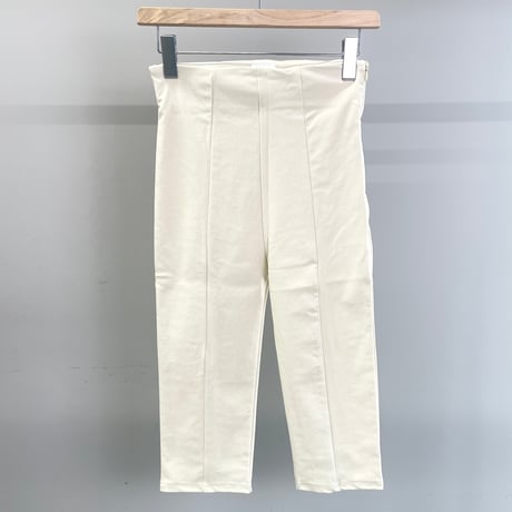 Elastic Rib Half Leggings (Cream)