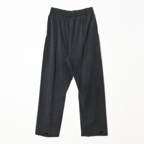SUPER FINE DRY DAMAGE WIDE PANTS (BLK)