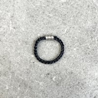 karen silver crochet ring / bold  (BLK)