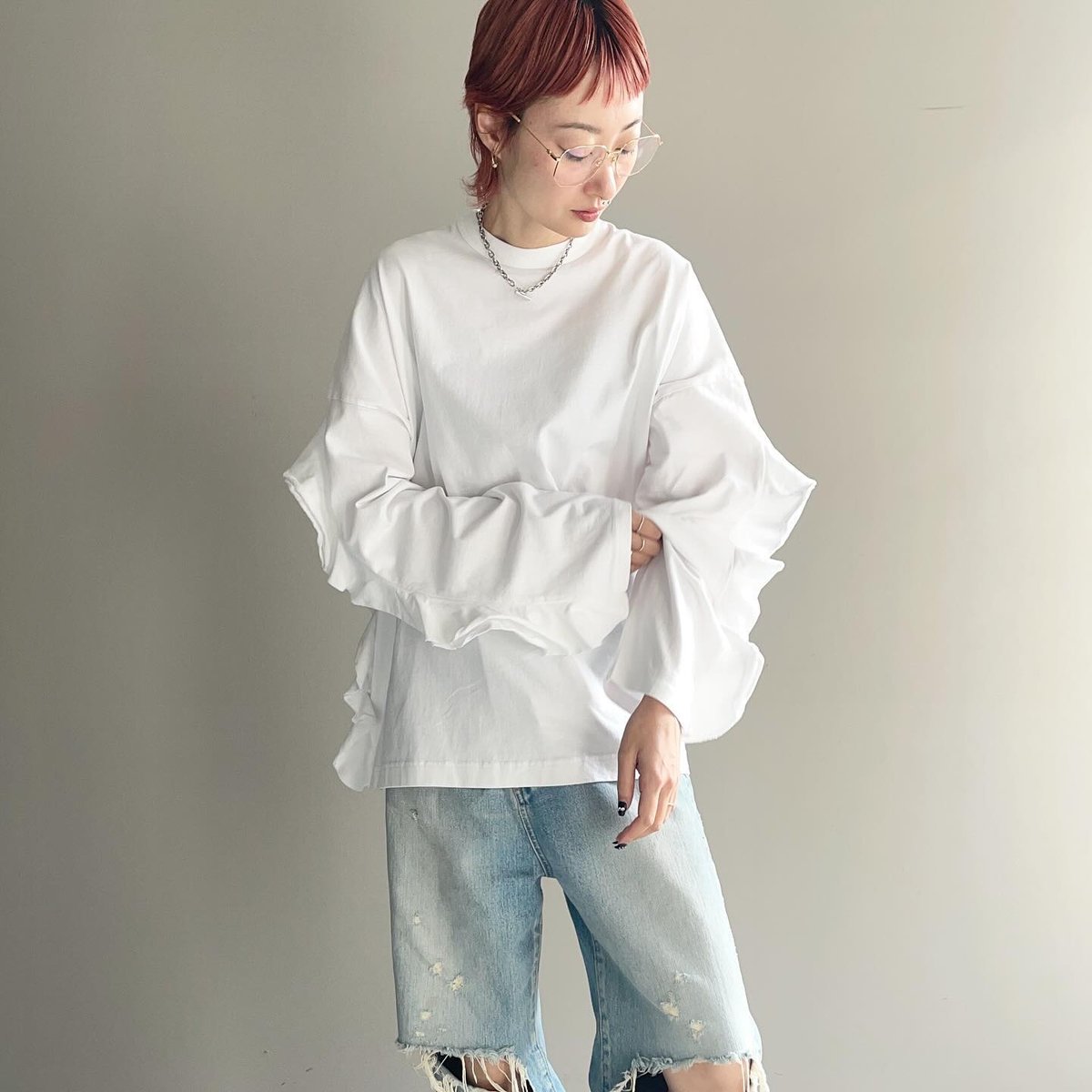 トップス SUPER FINE DRY RUFFLE RUFFLE TOPS SUPER FINE DRY RUFFLE RUFFLE TOPS スーパーファインドライ