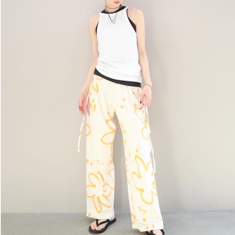 ORANGE POPPY DOUBLE DREWSTRINGS PANTS