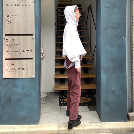 DAMAGE CORDUROY SUSPENDER PANTS (BROWN)
