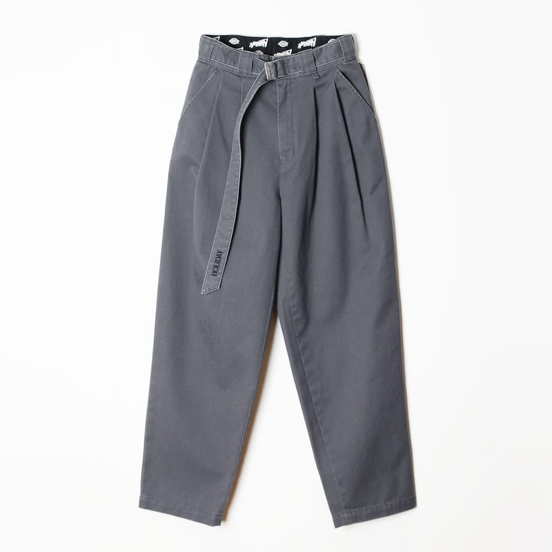 DICKIES BELTED 2TUCK PANTS (GRY) | Tavy STORE