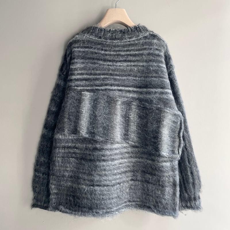 Patch Large Cardigan (Gray) | Tavy STORE