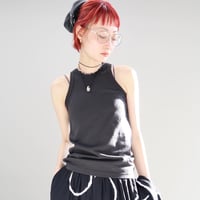 AMERICAN SLEEVE TANK TOP ( WHT / INK BLUE / GRAPHITE )