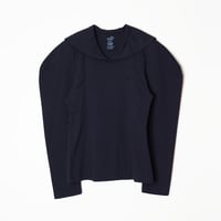 SUPER FINE DRY SAILOR COLLAR L/S TOPS (NAVY)