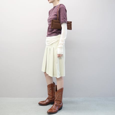 Stitch Tee & Sheer Top (Brown)