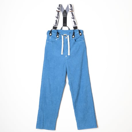 DAMAGE CORDUROY SUSPENDER PANTS (BLUE)