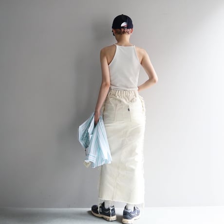 Frayed Skirt  (IVORY)