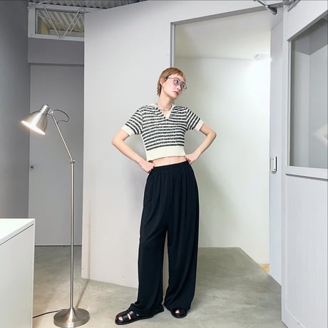 Ｗide Easy Pants (Black)