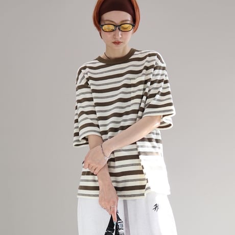 Pile Border Pocket Tee (IVORY)