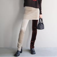 VELVET SLIM PANTS (Nut / Taupe)