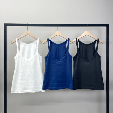 AMERICAN SLEEVE CAMISOLE ( WHT / INK BLUE / GRAPHITE )