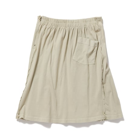 Pleated Jersey Skirt  (Beige)