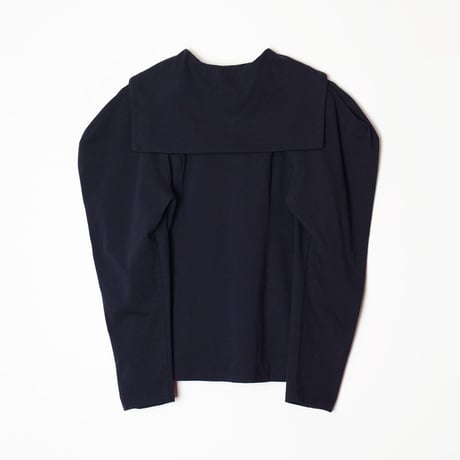 SUPER FINE DRY SAILOR COLLAR L/S TOPS (NAVY)
