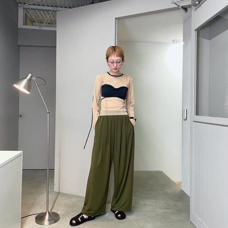 Ｗide Easy Pants (Olive)