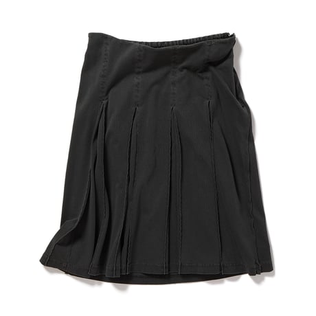 Pleated Jersey Skirt  (Gray)