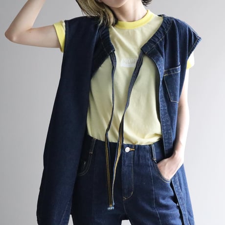 RINGER T-SHIRT  -  yellow