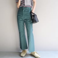 DICKIES LACE-UP BELL-BOTTOM PANTS  -MOSS-
