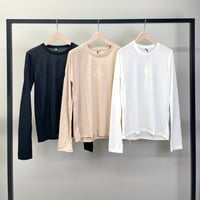 LONG SLEEVE TEE (BLK/BEG/WHT)