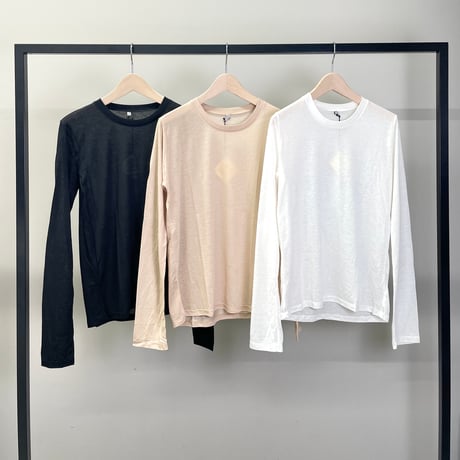 LONG SLEEVE TEE (BLK/BEG/WHT)