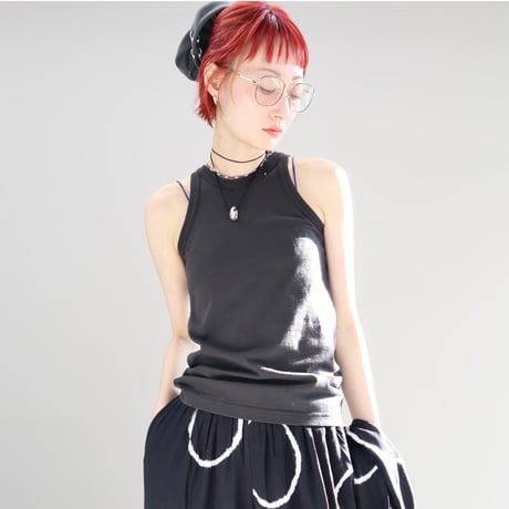 Pierced Sweatshirt Scrunchie (GRY)