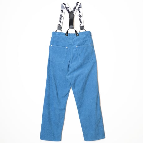 DAMAGE CORDUROY SUSPENDER PANTS (BLUE)