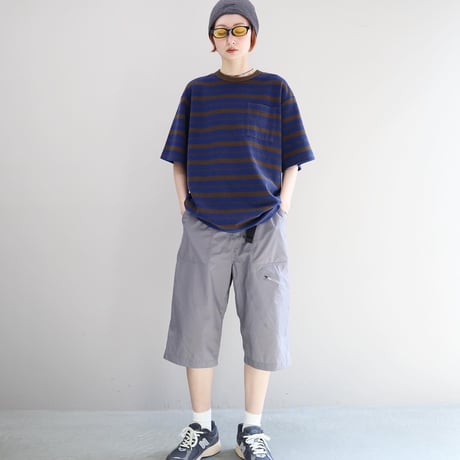 Pile Border Pocket Tee (NAVY)