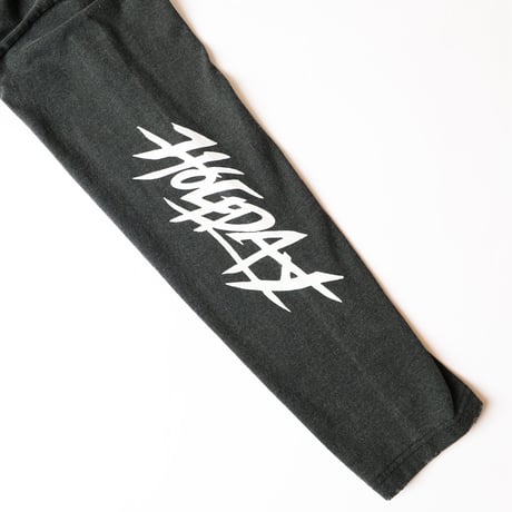 SUPER FINE DRY DAMAGE L/S HOODED DRESS (BLK)
