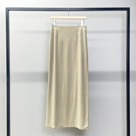 Organic Cotton Pile Long Skirt (Khaki Beige)