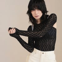 Stretch Lace Tops & Sleeve (BLACK)