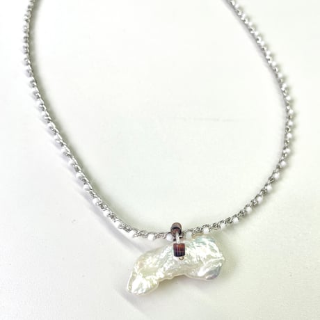 haze salts with soluna metallic crochet necklace & bodychain (WHT)