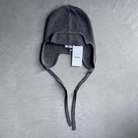 Wool knit flight cap  (GRY)