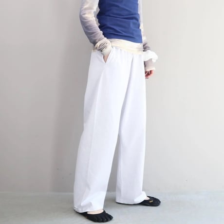 SUPER FINE DRY DAMAGE WIDE PANTS (GRY)