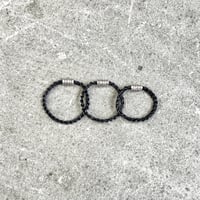karen silver crochet ring (BLK)