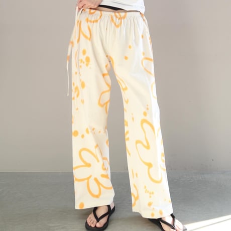 ORANGE POPPY DOUBLE DREWSTRINGS PANTS