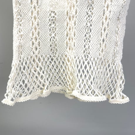 STRETCH LACE S/S TEE (Ivory)