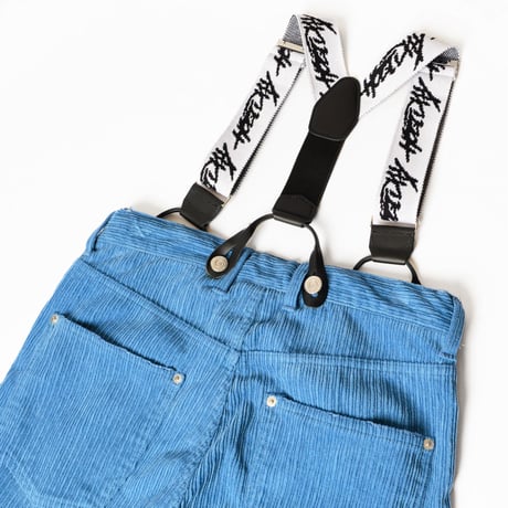 DAMAGE CORDUROY SUSPENDER PANTS (BLUE)