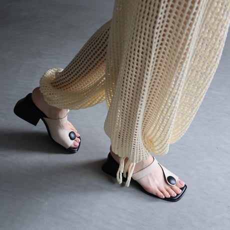 Wide mesh pants - Ivory