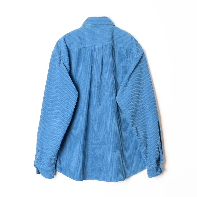 DAMAGE CORDUROY BIG SHIRT JACKET (BLUE) | Tavy
