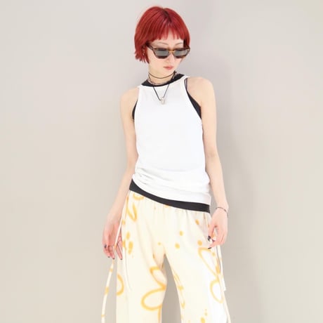 AMERICAN SLEEVE TANK TOP ( WHT / INK BLUE / GRAPHITE )